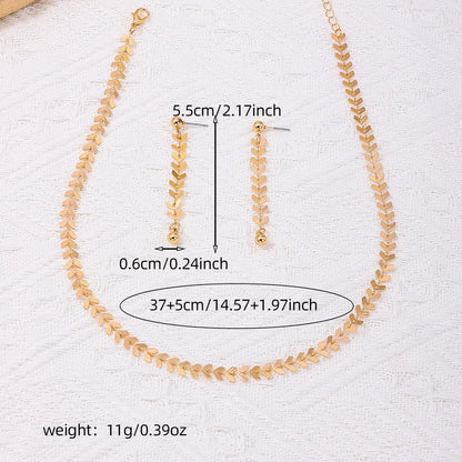 Simple Style Classic Style Solid Color Alloy Women's Jewelry Set