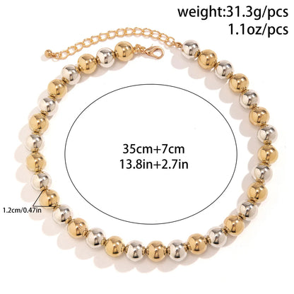 Simple Style Classic Style Solid Color CCB Artificial Pearl Alloy Wholesale Necklace