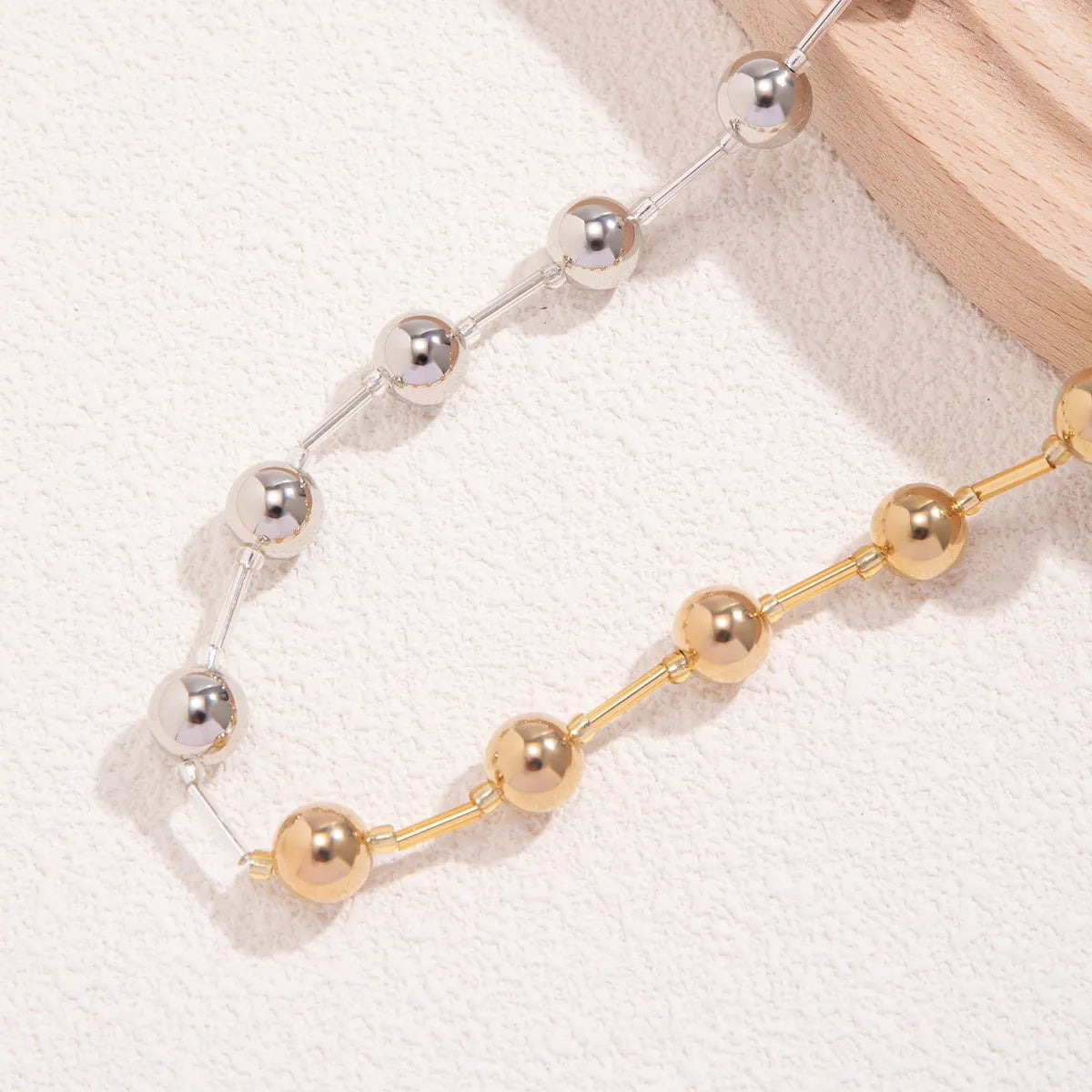 Simple Style Classic Style Solid Color CCB Artificial Pearl Alloy Wholesale Necklace