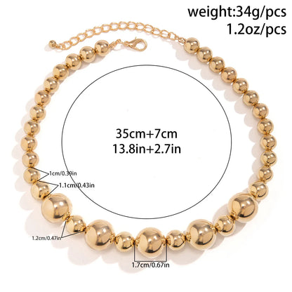 Simple Style Classic Style Solid Color CCB Artificial Pearl Alloy Wholesale Necklace