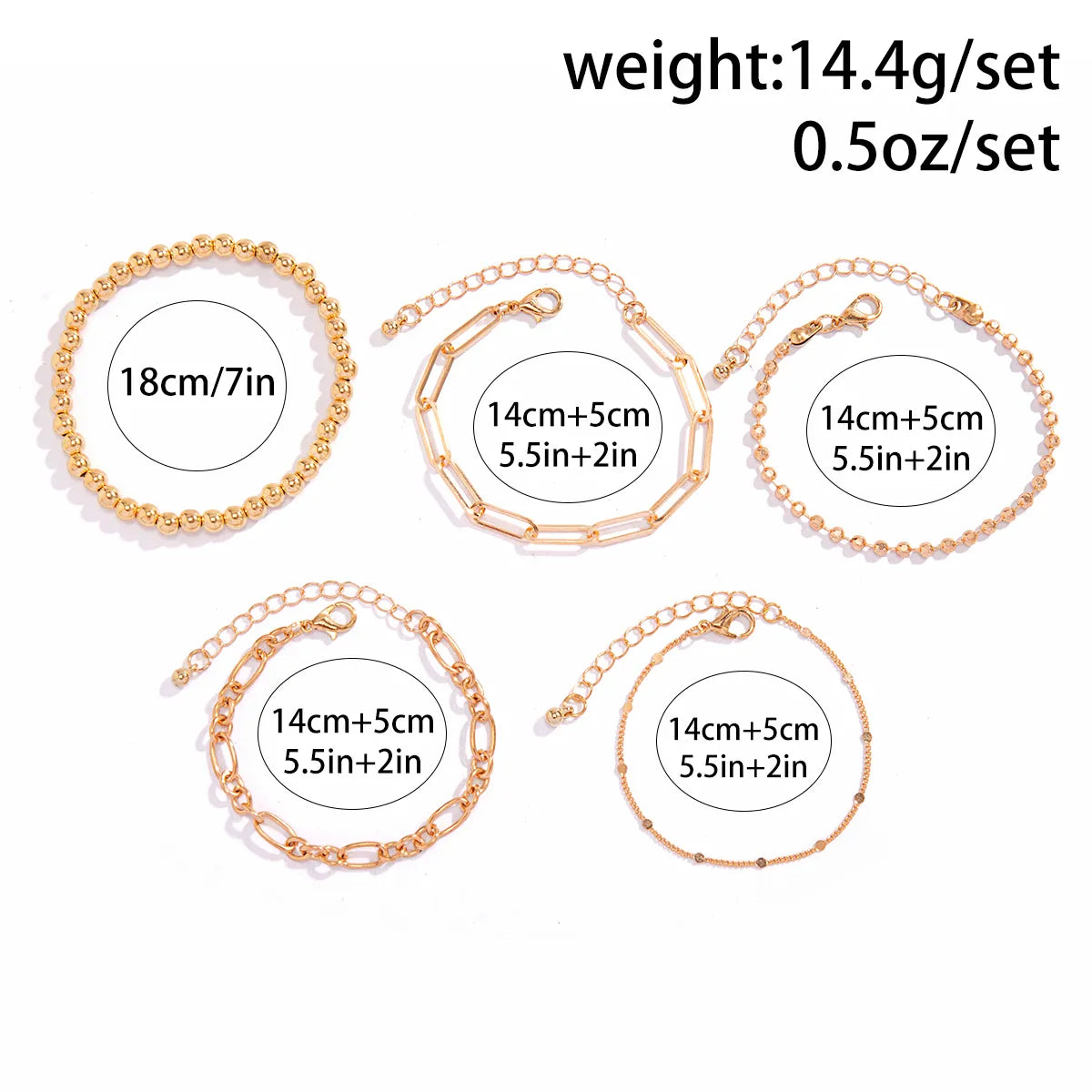 Simple Style Classic Style Solid Color Ccb Iron Copper Women's Bracelets