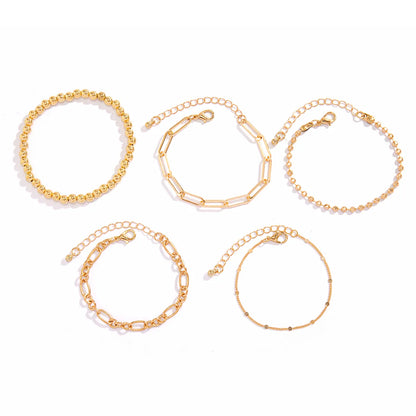 Simple Style Classic Style Solid Color Ccb Iron Copper Women's Bracelets