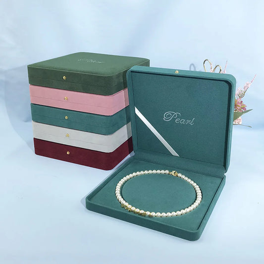 Simple Style Classic Style Solid Color Cloth Jewelry Boxes