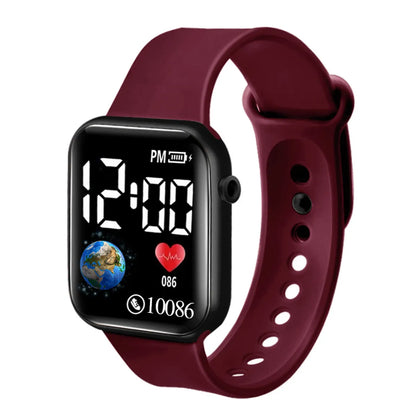 Simple Style Classic Style Solid Color Electronic Kids Watches