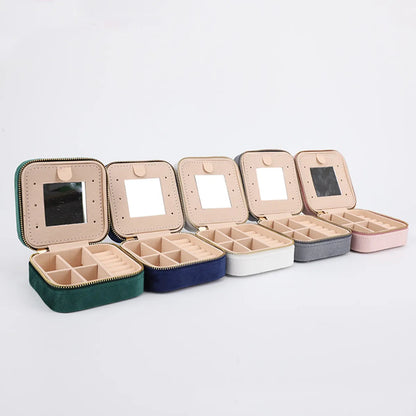 Simple Style Classic Style Solid Color Flannel Jewelry Boxes