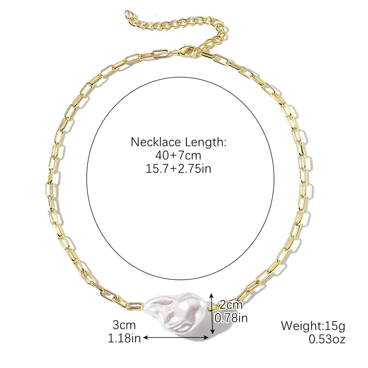 Simple Style Classic Style Solid Color Imitation Pearl Alloy Wholesale Necklace