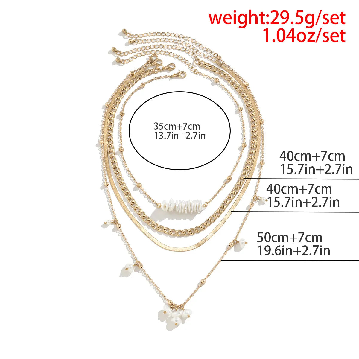 Simple Style Classic Style Solid Color Imitation Pearl Iron Copper Wholesale Layered Necklaces