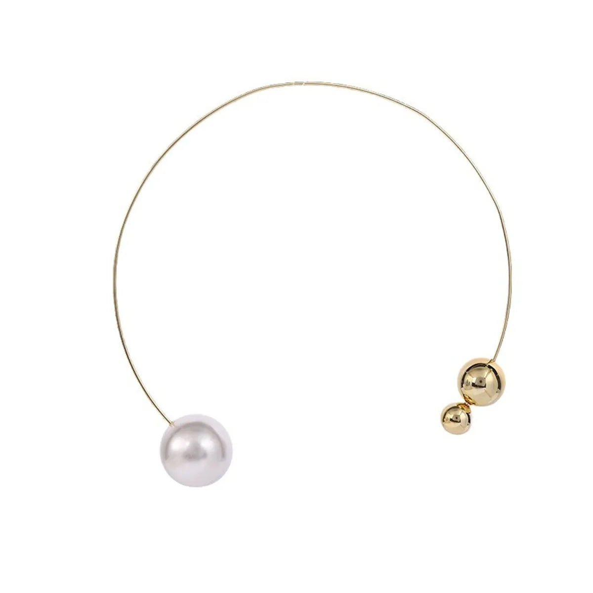 Simple Style Classic Style Solid Color Imitation Pearl Wholesale Choker