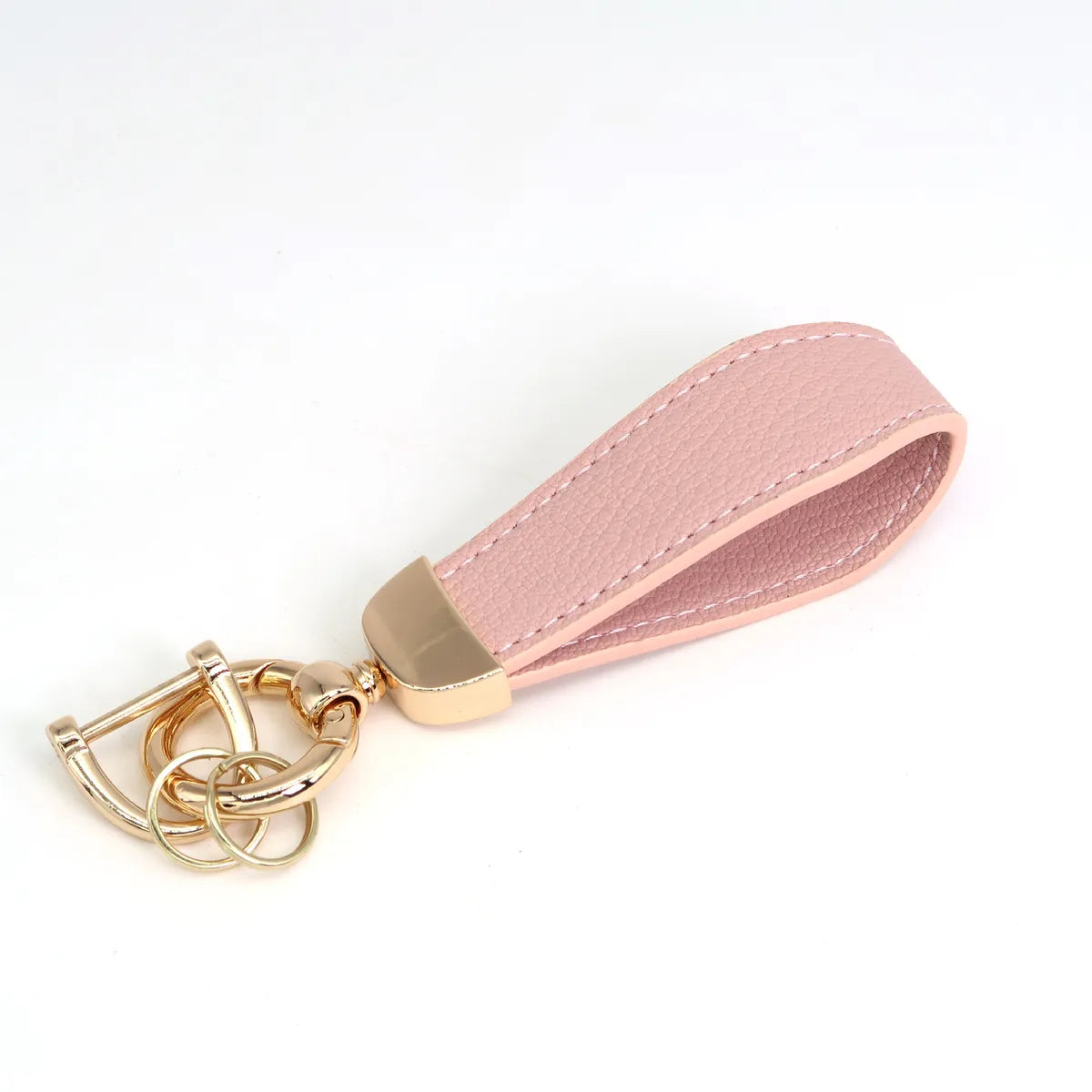 Simple Style Classic Style Solid Color Pu Leather Alloy Unisex Bag Pendant Keychain