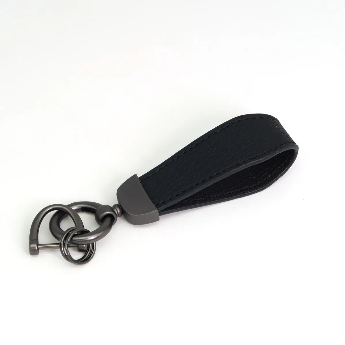 Simple Style Classic Style Solid Color Pu Leather Alloy Unisex Bag Pendant Keychain