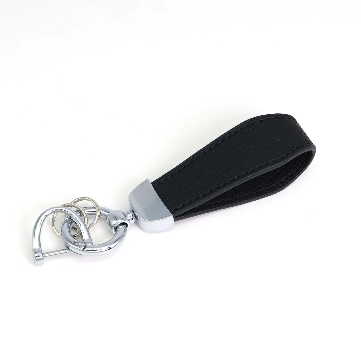 Simple Style Classic Style Solid Color Pu Leather Alloy Unisex Bag Pendant Keychain