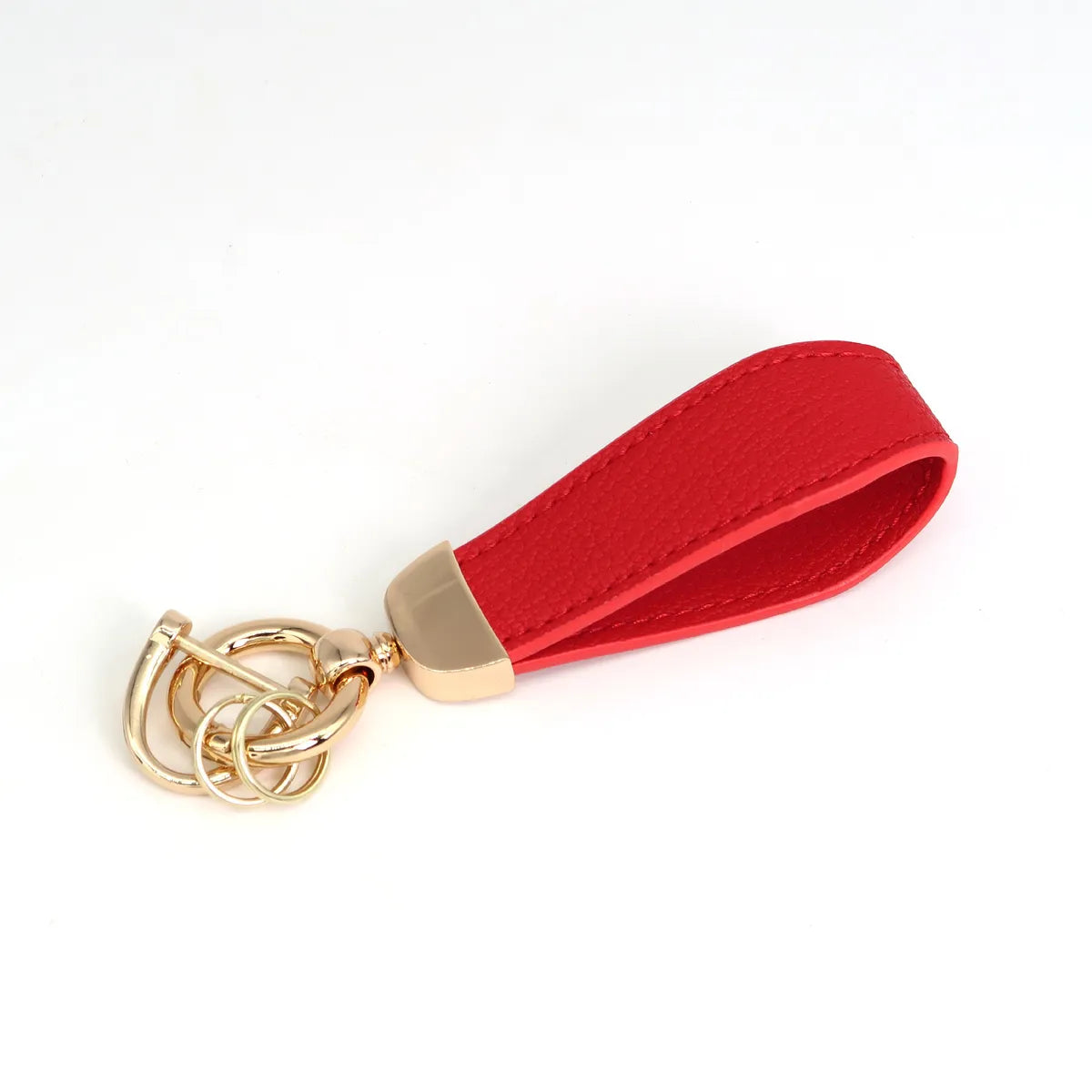 Simple Style Classic Style Solid Color Pu Leather Alloy Unisex Bag Pendant Keychain