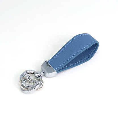 Simple Style Classic Style Solid Color Pu Leather Alloy Unisex Bag Pendant Keychain