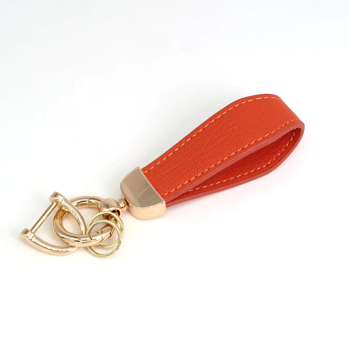 Simple Style Classic Style Solid Color Pu Leather Alloy Unisex Bag Pendant Keychain