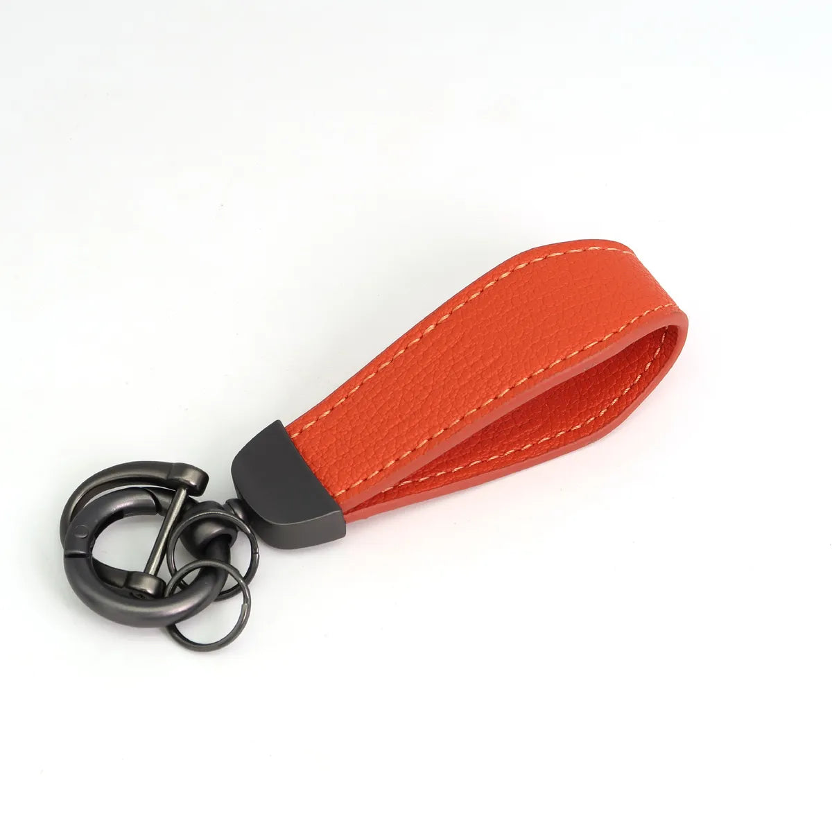 Simple Style Classic Style Solid Color Pu Leather Alloy Unisex Bag Pendant Keychain