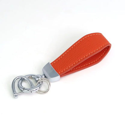 Simple Style Classic Style Solid Color Pu Leather Alloy Unisex Bag Pendant Keychain