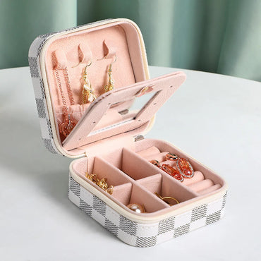 Simple Style Classic Style Solid Color Pu Leather Jewelry Boxes