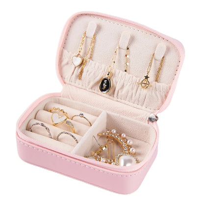 Simple Style Classic Style Solid Color Pu Leather Jewelry Boxes