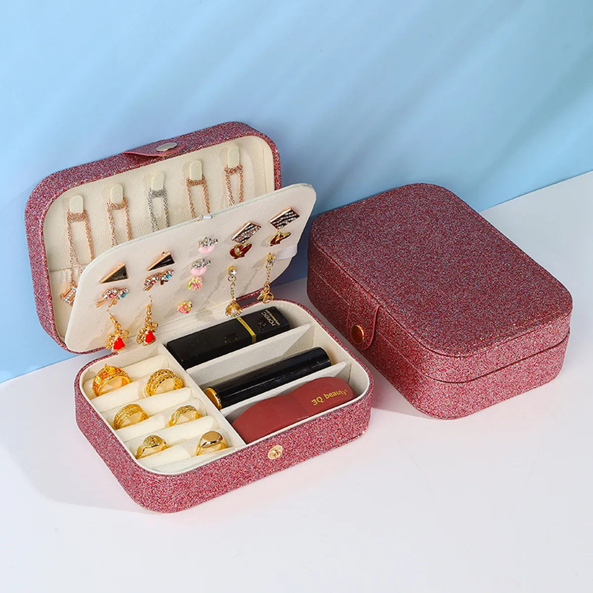 Simple Style Classic Style Solid Color Pvc Jewelry Boxes