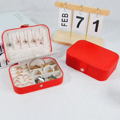 Simple Style Classic Style Solid Color Pvc Jewelry Boxes