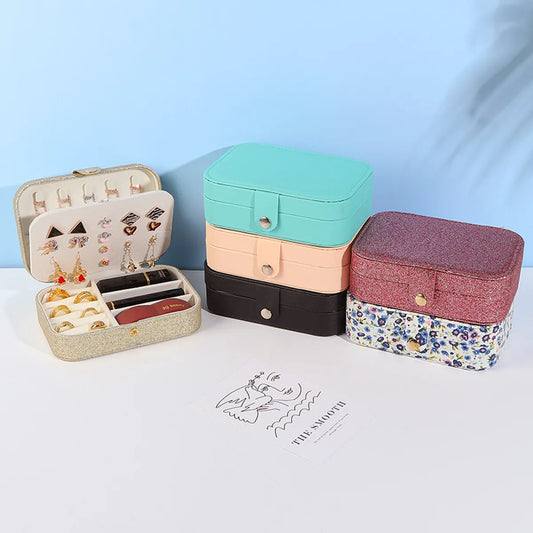 Simple Style Classic Style Solid Color Pvc Jewelry Boxes