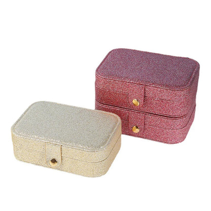 Simple Style Classic Style Solid Color Pvc Jewelry Boxes