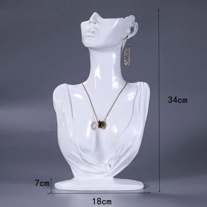 Elegant Solid Color Resin Jewelry Display Bust