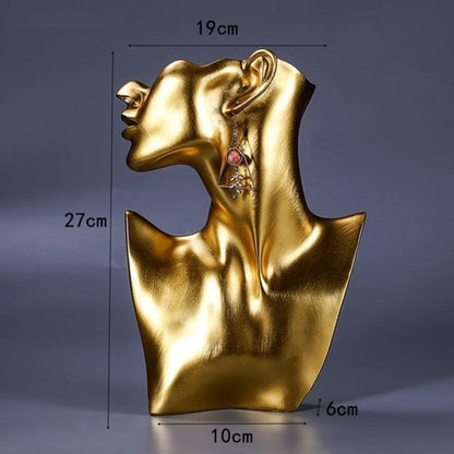 Elegant Solid Color Resin Jewelry Display Bust