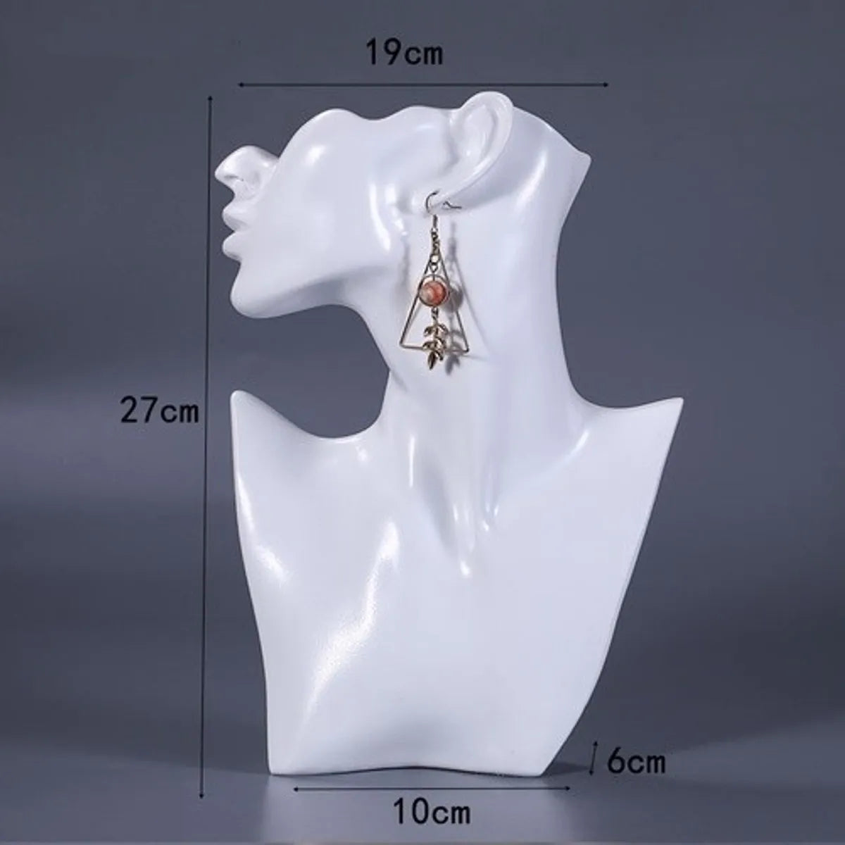 Elegant Solid Color Resin Jewelry Display Bust