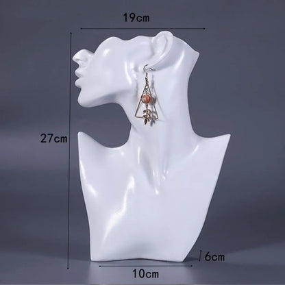 Elegant Solid Color Resin Jewelry Display Bust