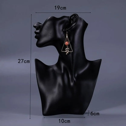 Elegant Solid Color Resin Jewelry Display Bust