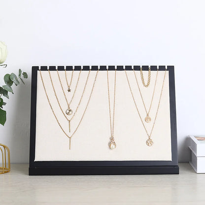 Simple Style Classic Style Solid Color Solid Wood Jewelry Rack