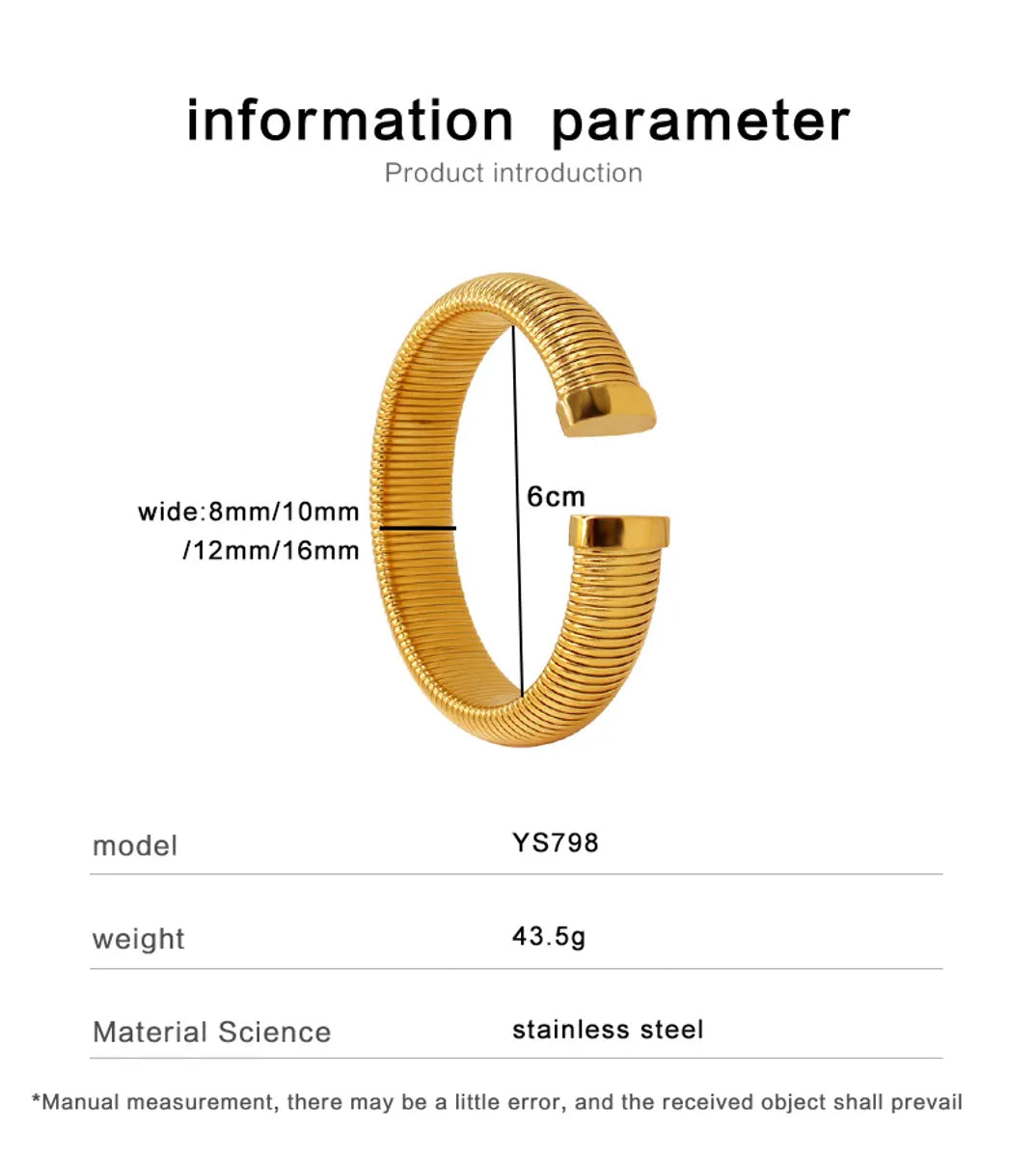 Simple Style Classic Style Solid Color Stainless Steel Plating 18k Gold Plated Bangle