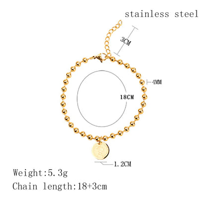 Simple Style Classic Style Solid Color Stainless Steel Plating Gold Plated Bracelets