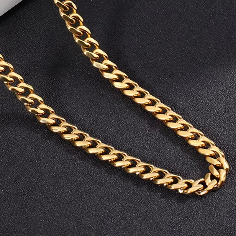 Stainless Steel Gold Plated Simple Style Classic Style Plating Solid Color None Necklace