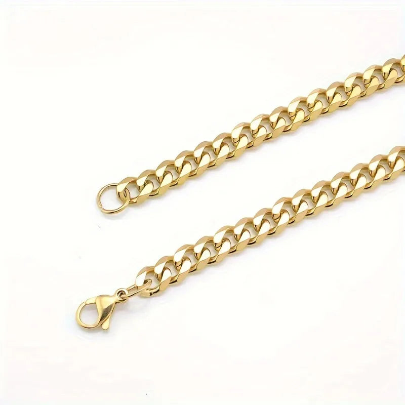 Stainless Steel Gold Plated Simple Style Classic Style Plating Solid Color None Necklace