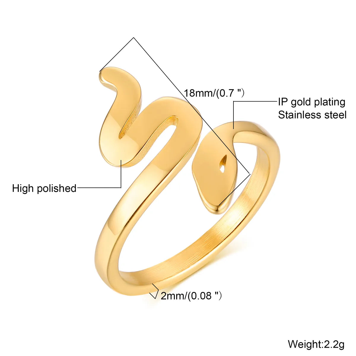 Wholesale Jewelry Simple Style Classic Style Solid Color 304 Stainless Steel Zircon Gold Plated Plating Inlay Rings