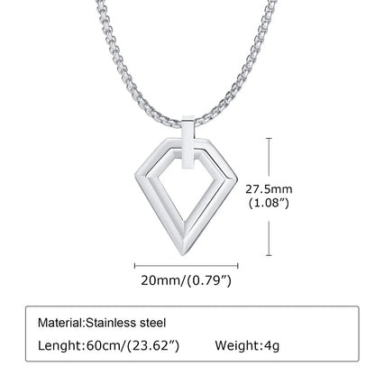 304 Stainless Steel Simple Style Classic Style Three-Dimensional Solid Color Pendant Necklace