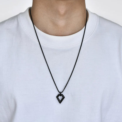 304 Stainless Steel Simple Style Classic Style Three-Dimensional Solid Color Pendant Necklace