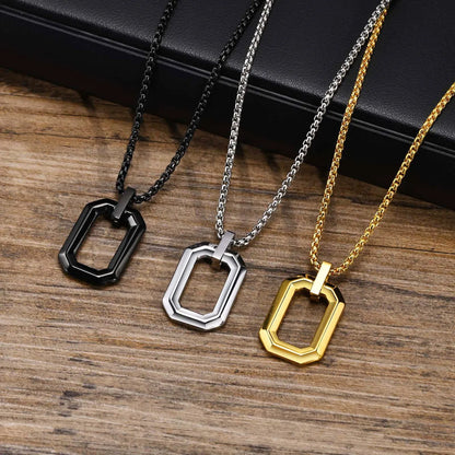 304 Stainless Steel Simple Style Classic Style Three-Dimensional Solid Color Pendant Necklace