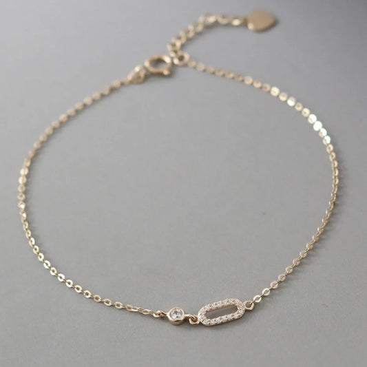 Simple Style Classic Style Solid Color Sterling Silver Bracelets