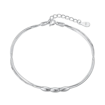 Simple Style Classic Style Solid Color Sterling Silver Plating Gold Plated Bracelets