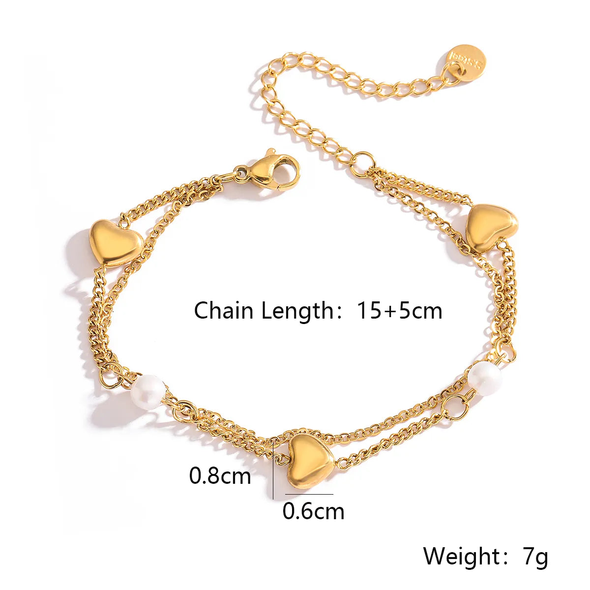 Simple Style Classic Style Solid Color Titanium Steel Plating 18k Gold Plated Bracelets