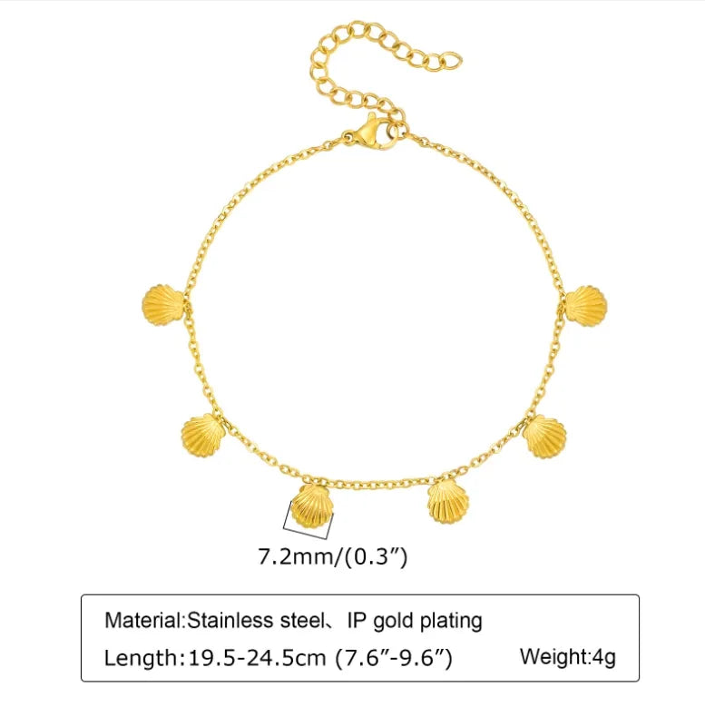 Simple Style Classic Style Solid Color Titanium Steel Plating 18K Gold Plated Women'S Anklet