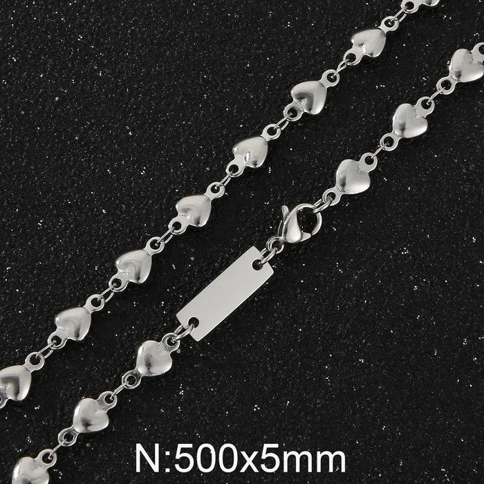 Wholesale Jewelry Simple Style Classic Style Solid Color Titanium Steel 18K Gold Plated Plating Chain Bracelets Necklace