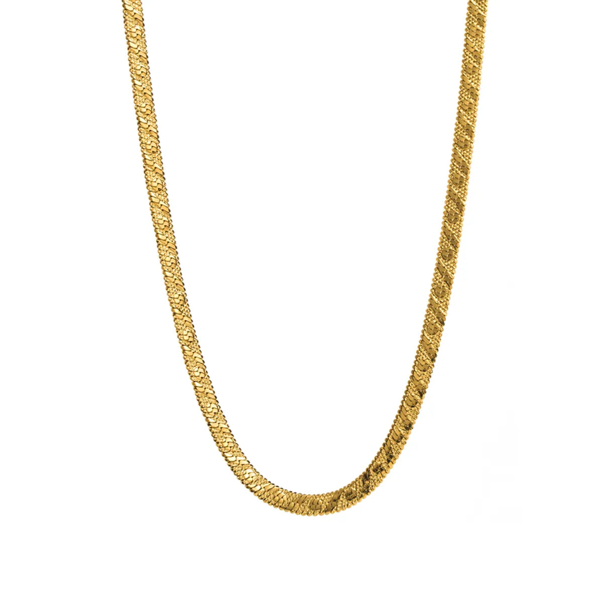 Simple Style Classic Style Solid Color Titanium Steel Plating Gold Plated Necklace