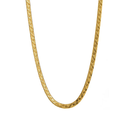 Simple Style Classic Style Solid Color Titanium Steel Plating Gold Plated Necklace