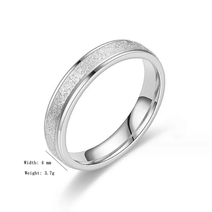 Simple Style Classic Style Solid Color Titanium Steel Plating Gold Plated Rings