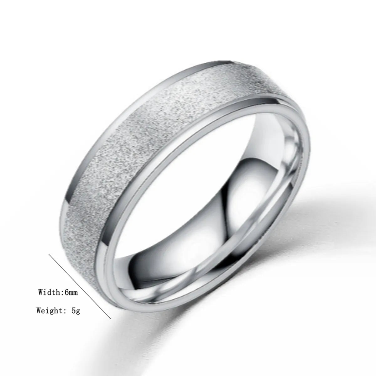 Simple Style Classic Style Solid Color Titanium Steel Plating Gold Plated Rings