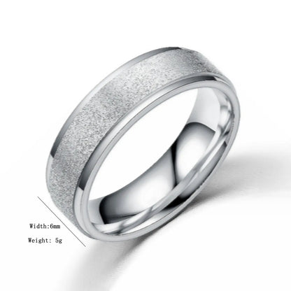 Simple Style Classic Style Solid Color Titanium Steel Plating Gold Plated Rings